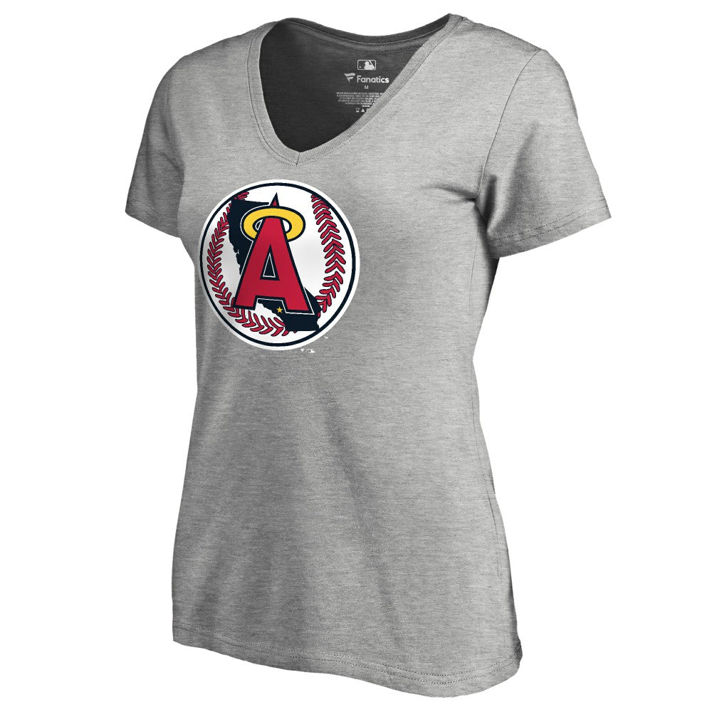 Los Angeles Angels Women's Cooperstown Collection Forbes T-Shirt - Ash T-shirts