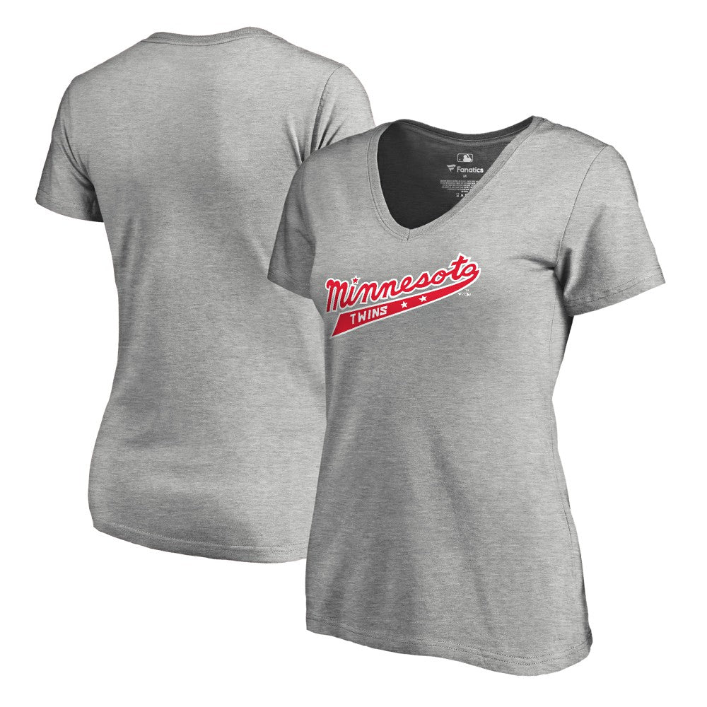 Minnesota Twins Women's Cooperstown Collection Forbes T-Shirt - Ash T-shirts