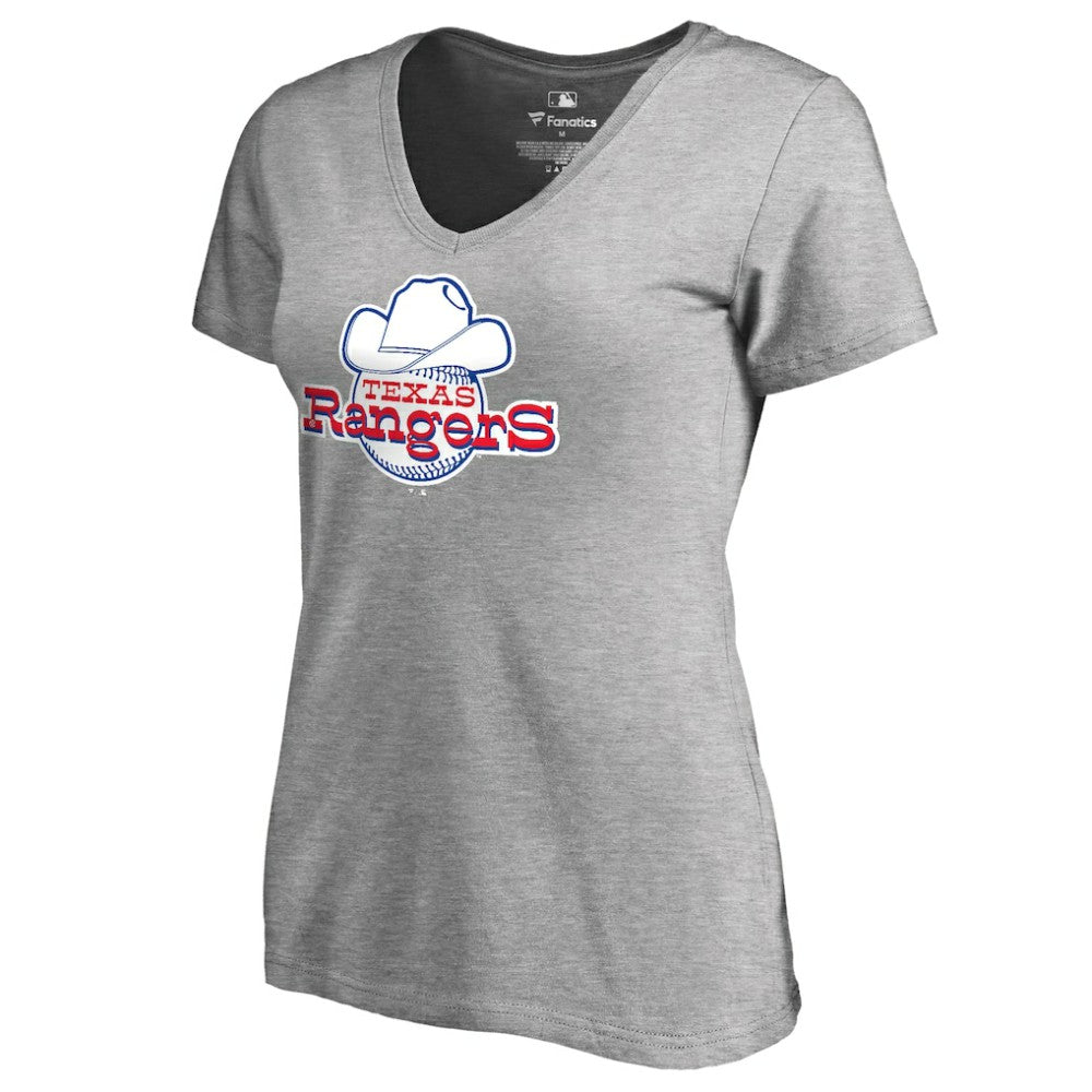 Texas Rangers Women's Cooperstown Collection Forbes T-Shirt - Ash T-shirts