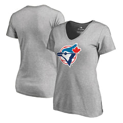 Toronto Blue Jays Women's Cooperstown Collection Forbes T-Shirt - Ash T-shirts