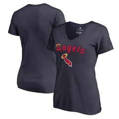 Los Angeles Angels Women's Core Wahconah V-Neck T-Shirt - Navy T-shirts
