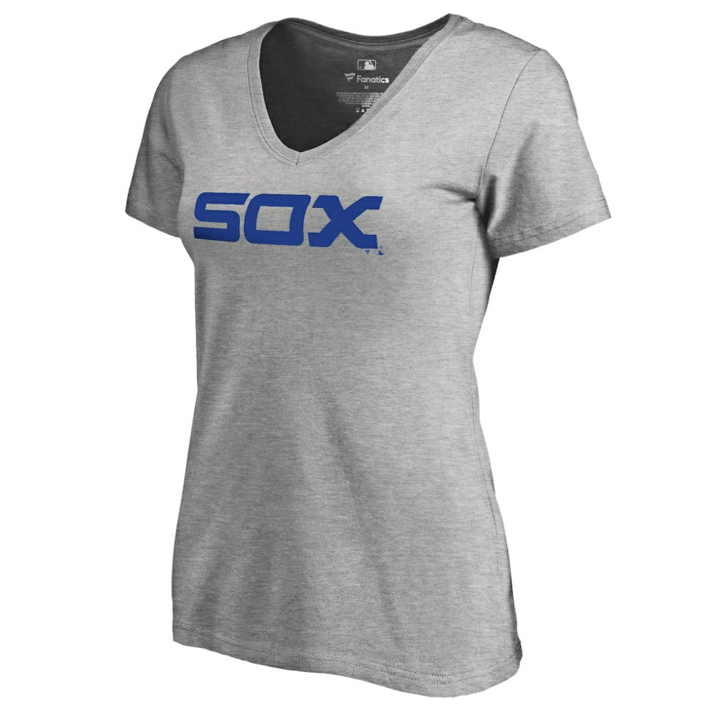 Chicago White Sox Women's Core Wahconah V-Neck T-Shirt - Heather Gray T-shirts