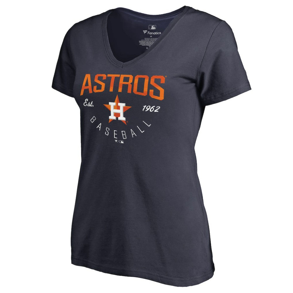 Houston Astros Women's Live For It V-Neck T-Shirt - Navy T-shirts