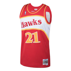 Dominique Wilkins Atlanta Hawks 1986/87 Hardwood Classics Swingman Jersey Red - Mitchell & Ness