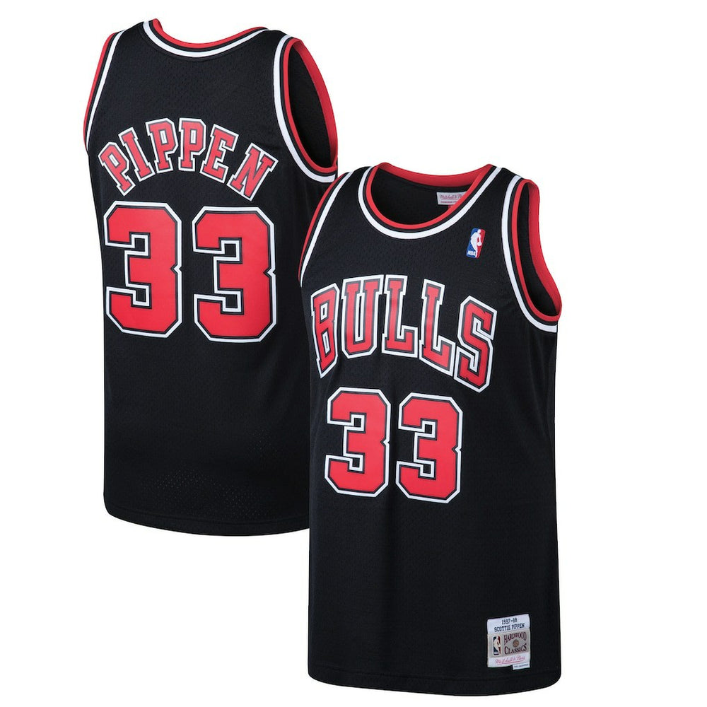 Scottie Pippen Chicago Bulls 1997/98 Hardwood Classics Swingman Jersey Black - Mitchell & Ness