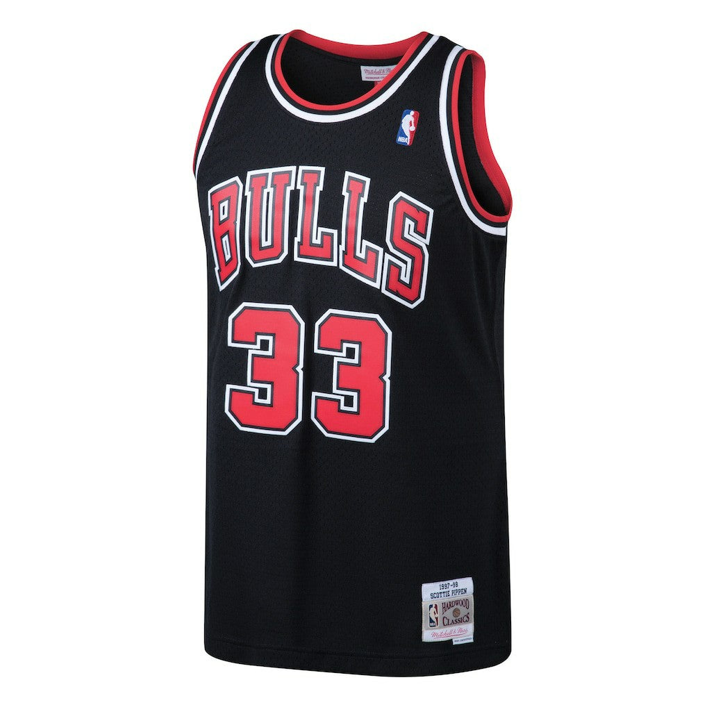 Scottie Pippen Chicago Bulls 1997/98 Hardwood Classics Swingman Jersey Black - Mitchell & Ness