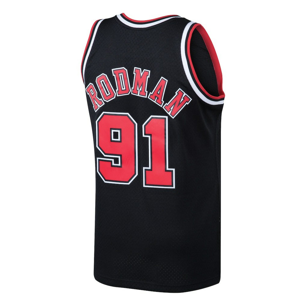 Dennis Rodman Chicago Bulls 1997/98 Hardwood Classics Swingman Jersey Black - Mitchell & Ness
