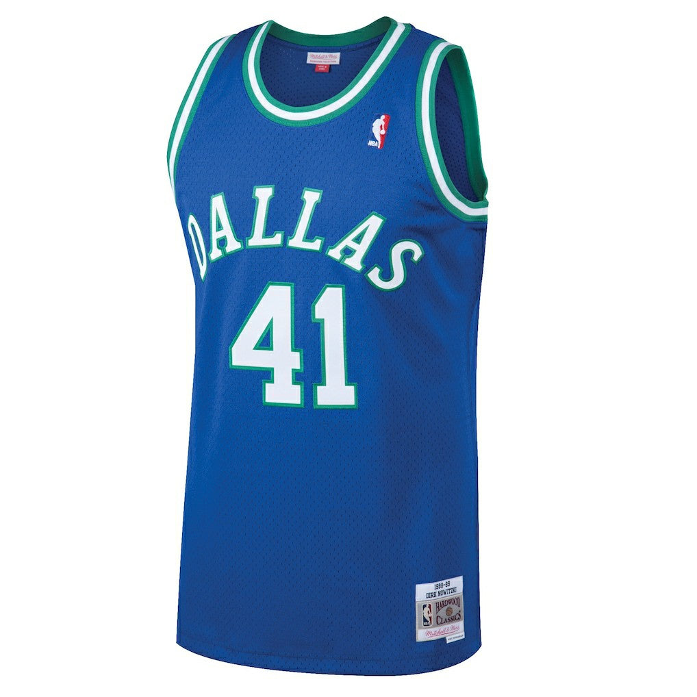 Dirk Nowitzki Dallas Mavericks 1998/99 Hardwood Classics Swingman Jersey Blue - Mitchell & Ness