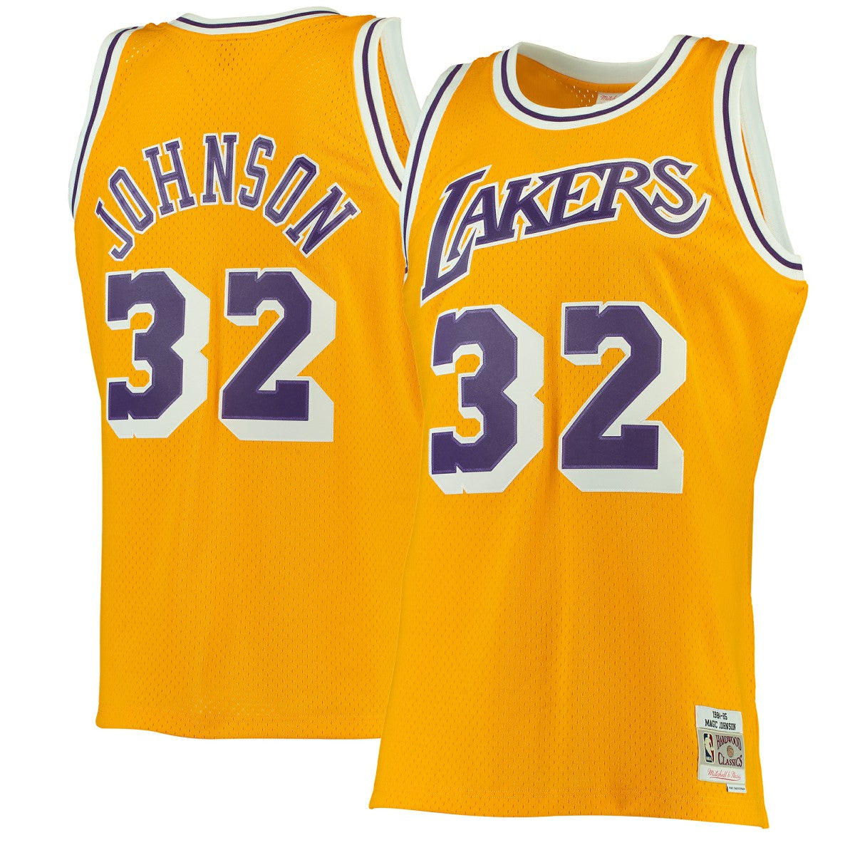Magic Johnson Los Angeles Lakers 1984/85 Hardwood Classics Swingman Jersey Gold - Mitchell & Ness