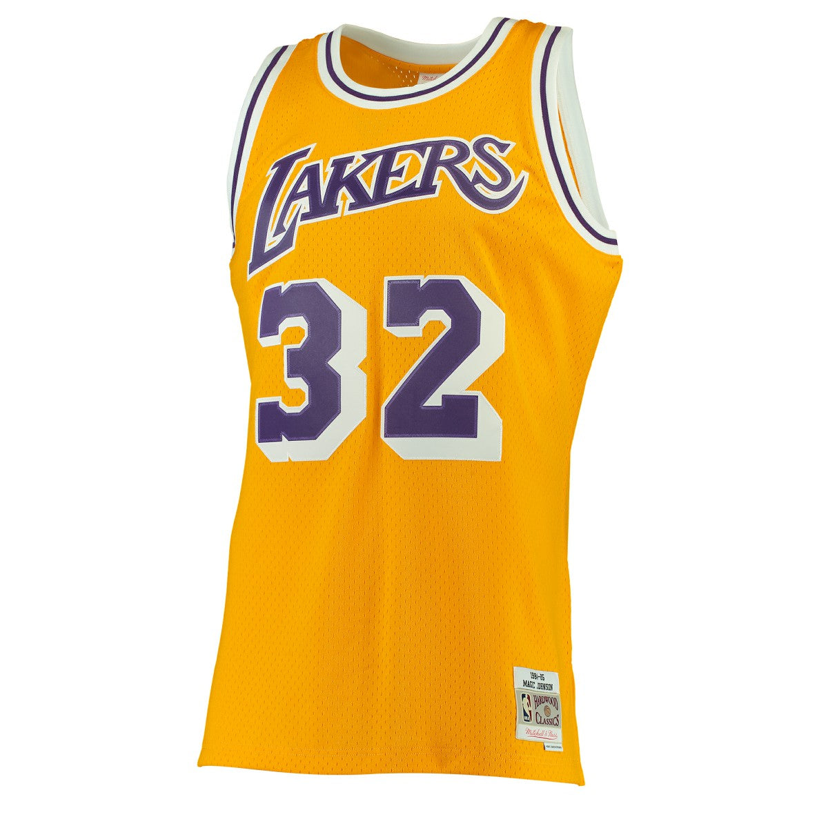 Magic Johnson Los Angeles Lakers 1984/85 Hardwood Classics Swingman Jersey Gold - Mitchell & Ness