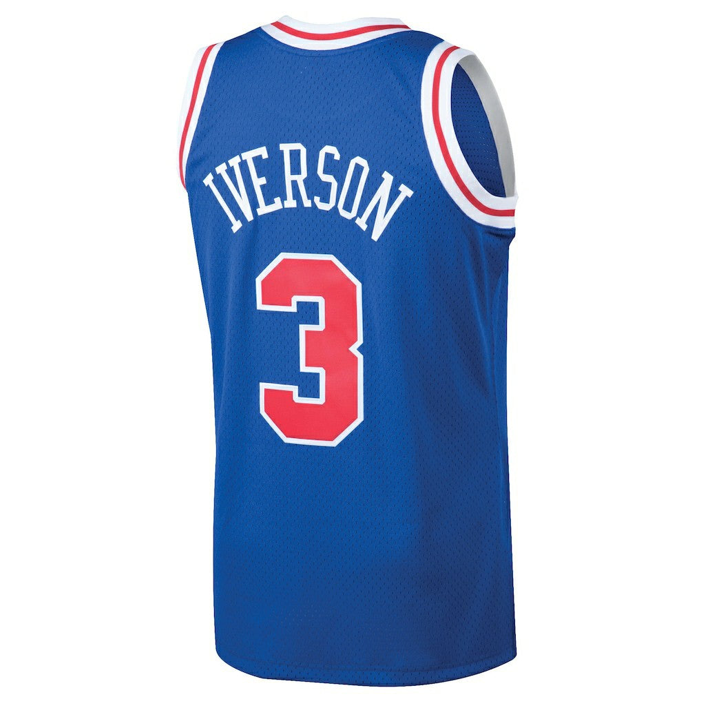 Allen Iverson Philadelphia 76ers 1996/97 Hardwood Classics Swingman Jersey Royal - Mitchell & Ness