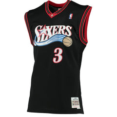 Allen Iverson Philadelphia 76ers 2000/01 Hardwood Classics Swingman Jersey Black - Mitchell & Ness