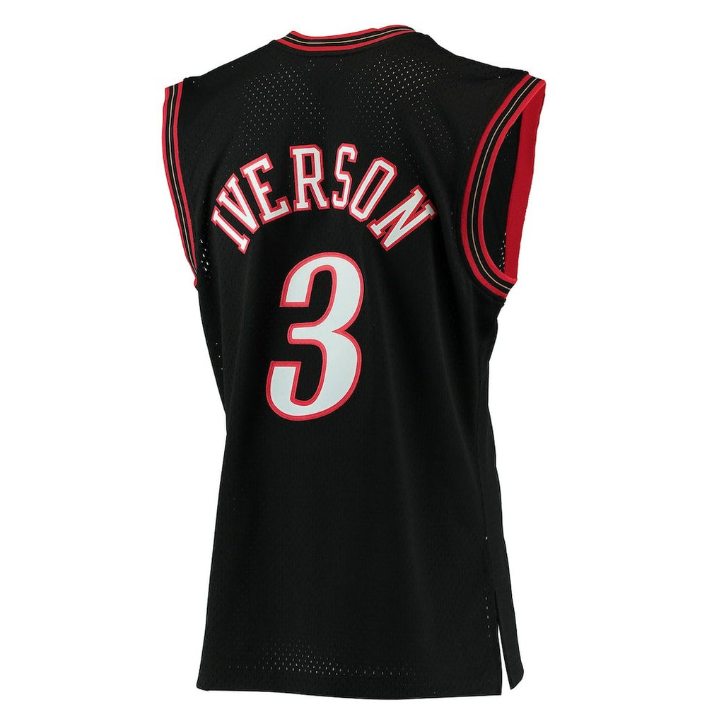 Allen Iverson Philadelphia 76ers 2000/01 Hardwood Classics Swingman Jersey Black - Mitchell & Ness