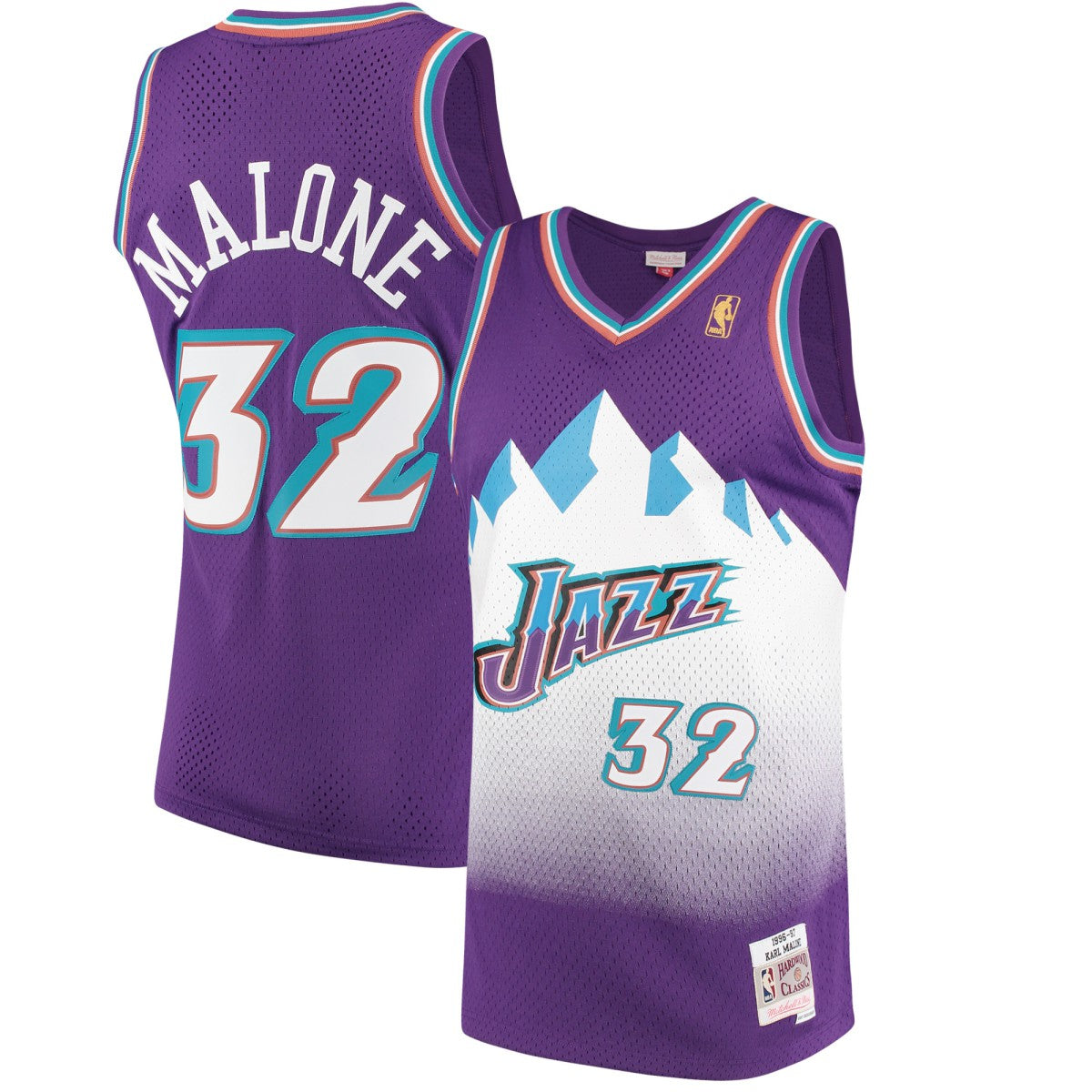 Karl Malone Utah Jazz 1996/97 Hardwood Classics Swingman Jersey Purple - Mitchell & Ness