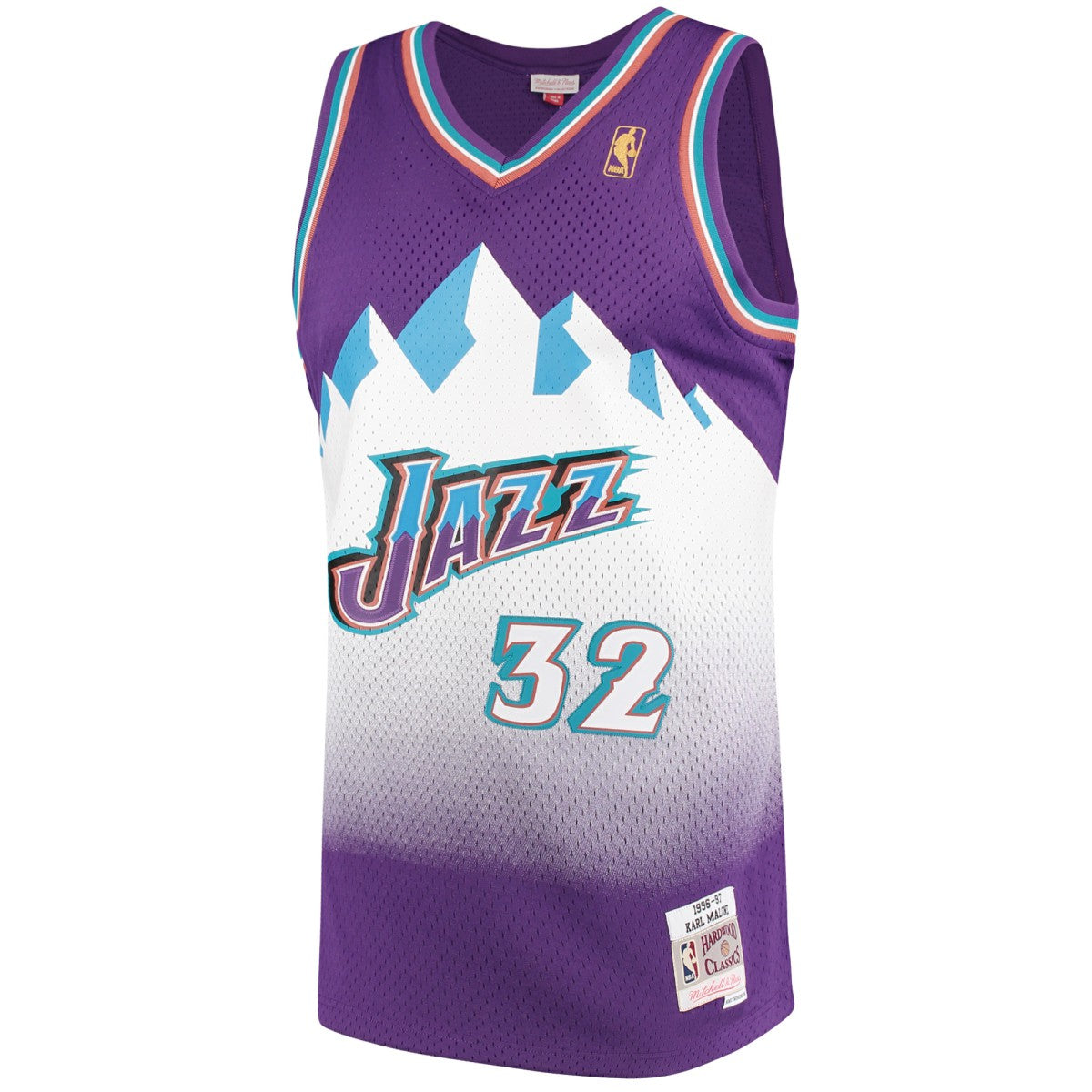 Karl Malone Utah Jazz 1996/97 Hardwood Classics Swingman Jersey Purple - Mitchell & Ness