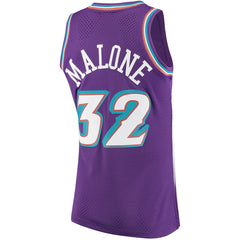 Karl Malone Utah Jazz 1996/97 Hardwood Classics Swingman Jersey Purple - Mitchell & Ness