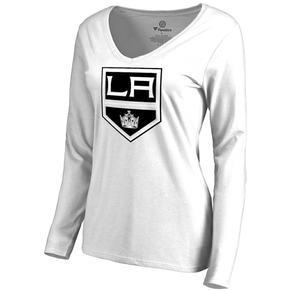 Los Angeles Kings Women's Primary Team Logo Long Sleeve T-Shirt - White | US 2770545