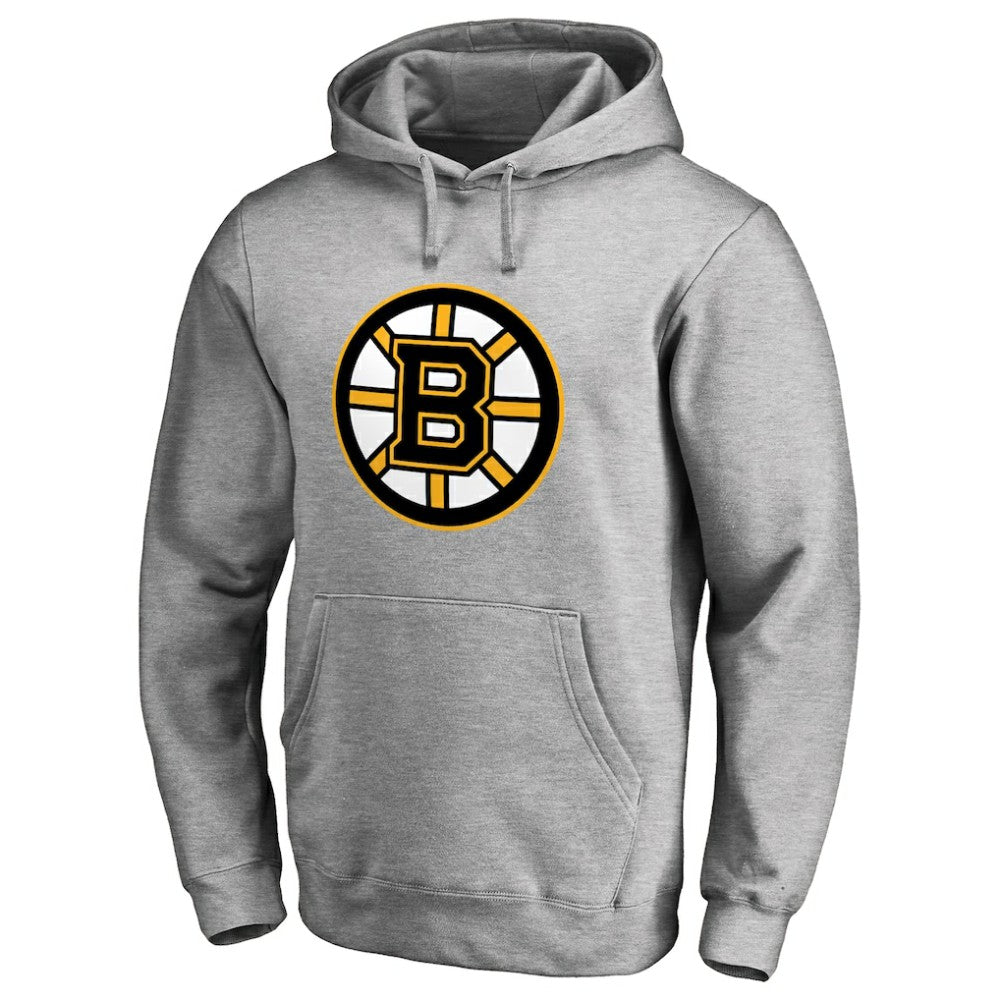 Boston Bruins Primary Logo Pullover Hoodie II - Heather Gray | US 2770644
