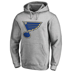 St. Louis Blues Primary Logo Pullover Hoodie II - Heather Gray | US 2770657