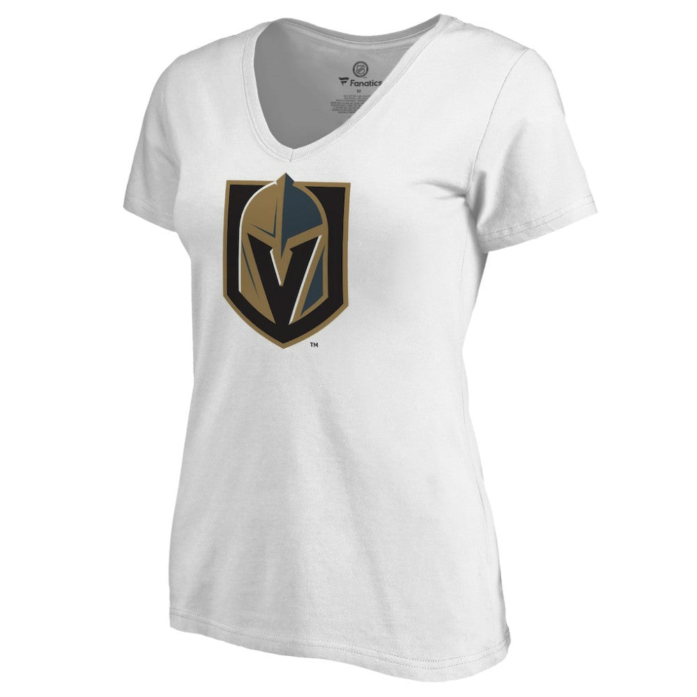 Vegas Golden Knights Women's Alternate Primary Logo V-Neck T-Shirt - White | US 2778152
