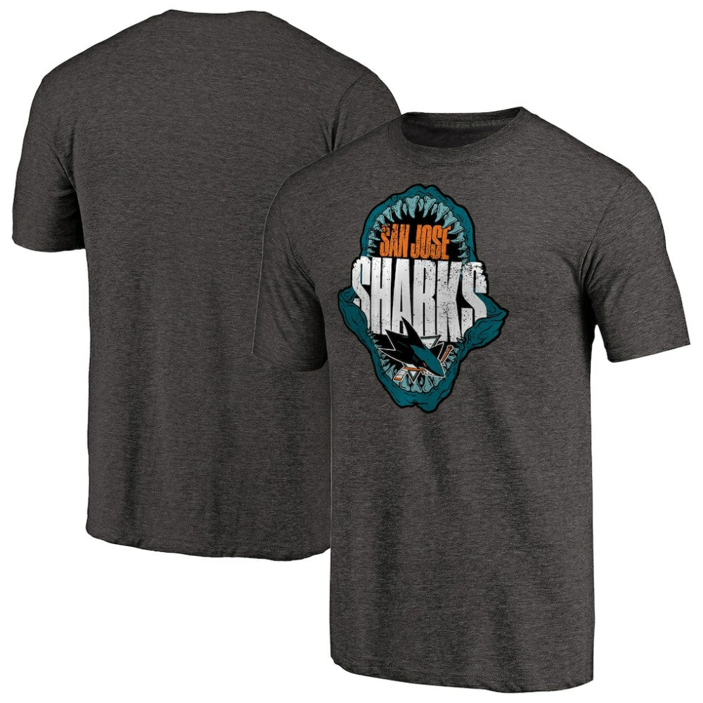 San Jose Sharks Hometown Collection Chomp Tri-Blend T-Shirt - Black | US 2780752