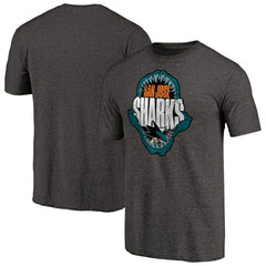 San Jose Sharks Hometown Collection Chomp Tri-Blend T-Shirt - Black | US 2780752