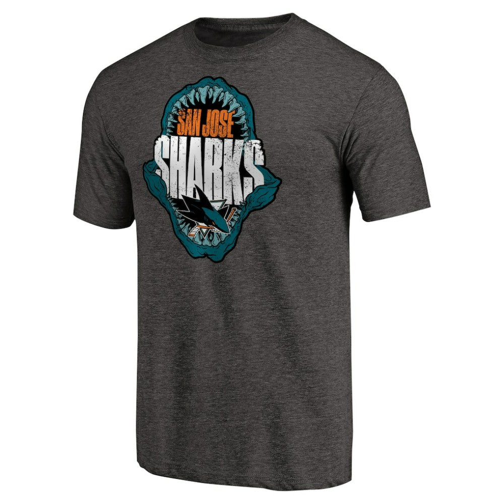 San Jose Sharks Hometown Collection Chomp Tri-Blend T-Shirt - Black | US 2780752