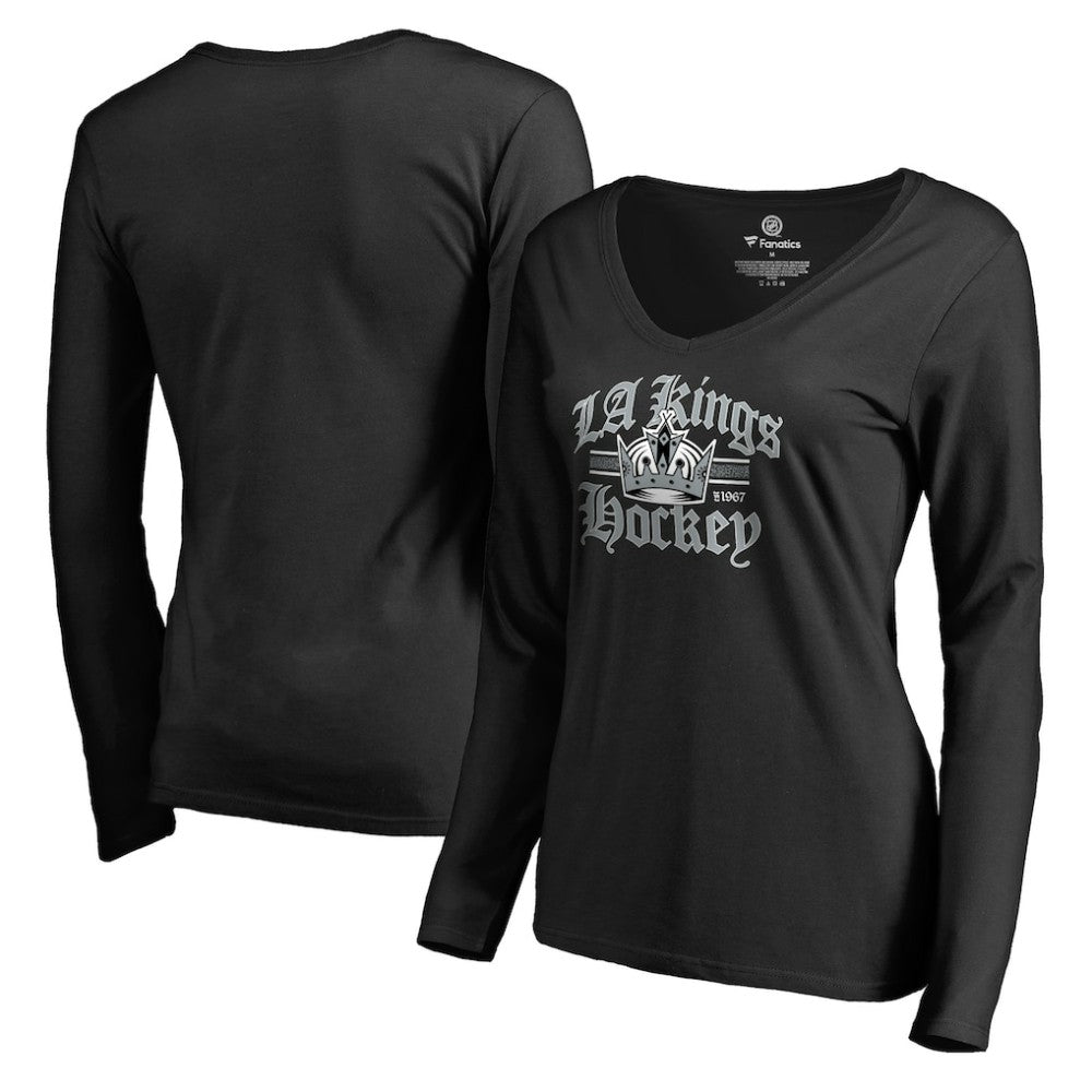 Los Angeles Kings Women's Hometown Collection The Crown Long Sleeve T-Shirt - Black | US 2780757
