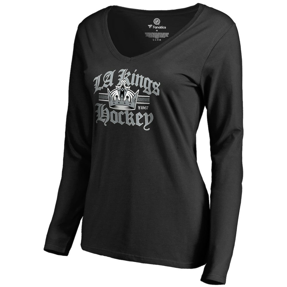 Los Angeles Kings Women's Hometown Collection The Crown Long Sleeve T-Shirt - Black | US 2780757