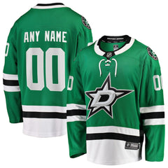 Dallas Stars Fanatics Home Breakaway Custom Jersey - Green | US 2791496