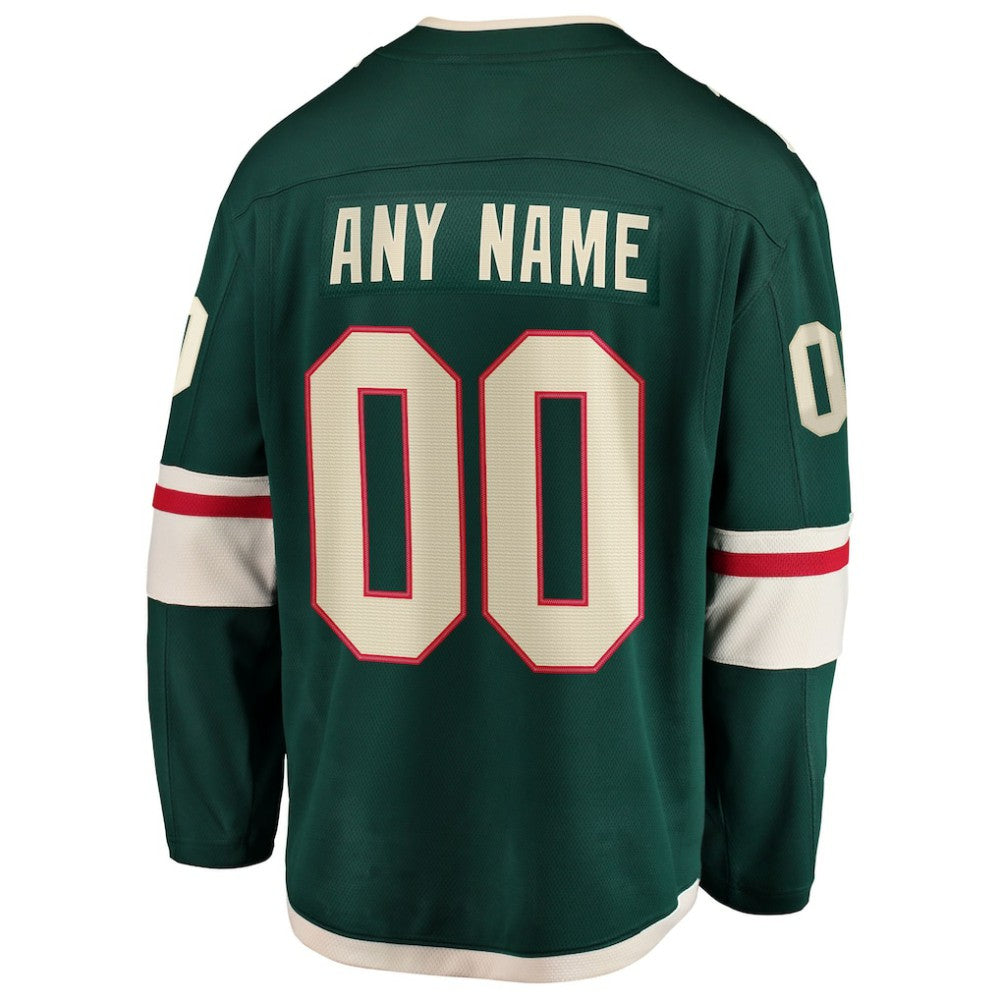 Minnesota Wild Fanatics Home Breakaway Custom Jersey - Green | US 2791501