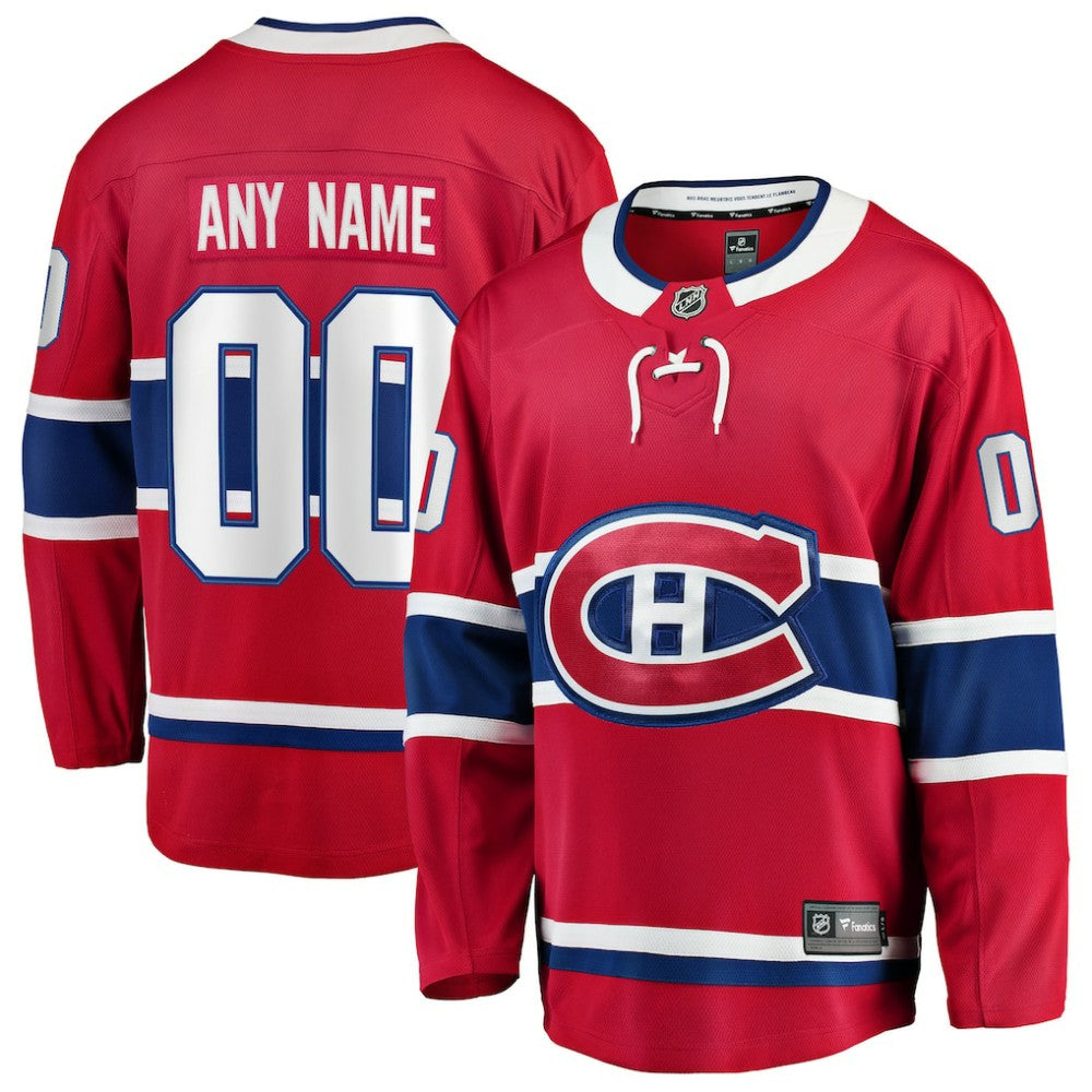 Montreal Canadiens Fanatics Home Breakaway Custom Jersey - Red | US 2791502