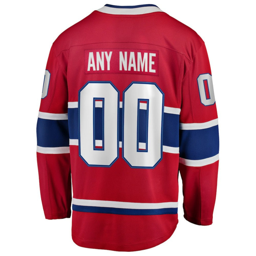 Montreal Canadiens Fanatics Home Breakaway Custom Jersey - Red | US 2791502