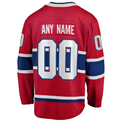 Montreal Canadiens Fanatics Home Breakaway Custom Jersey - Red | US 2791502