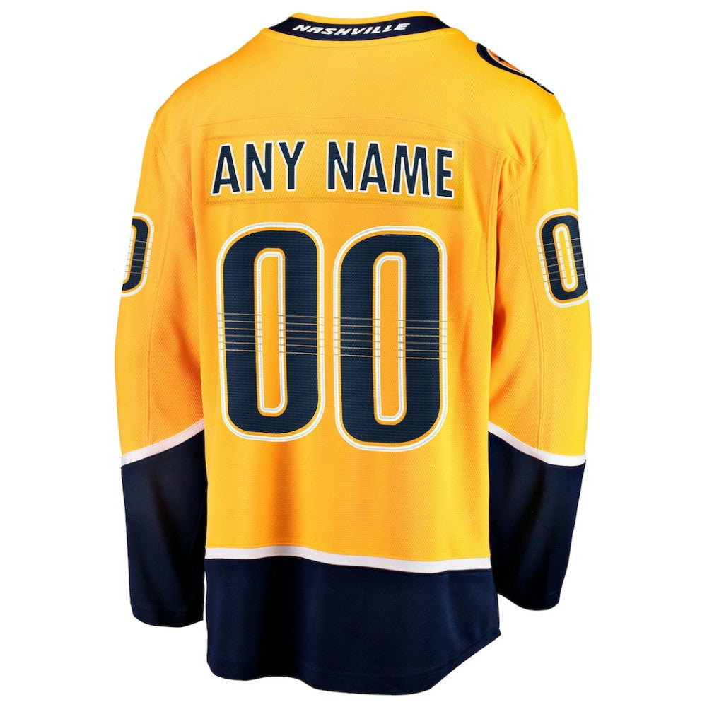 Nashville Predators Fanatics Home Breakaway Custom Jersey - Gold | US 2791503