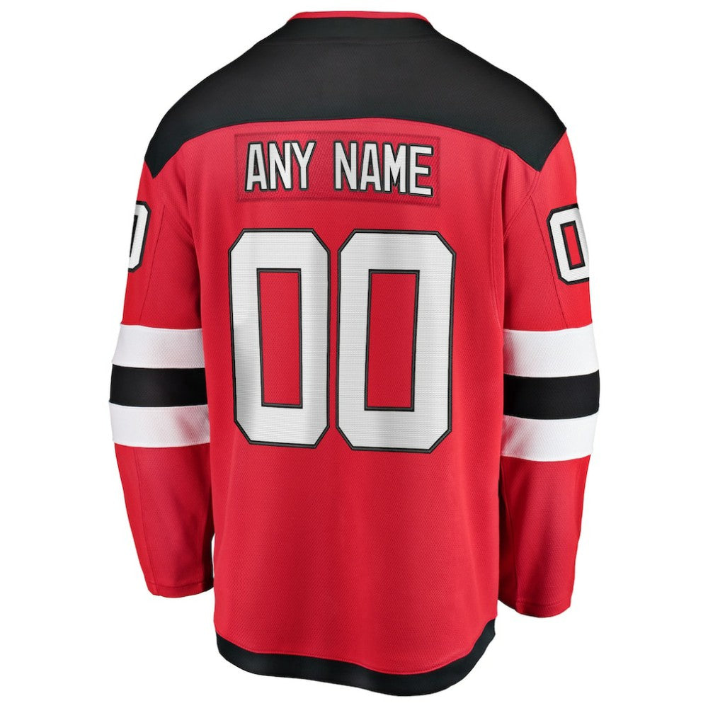 New Jersey Devils Fanatics Home Breakaway Custom Jersey - Red | US 2791504