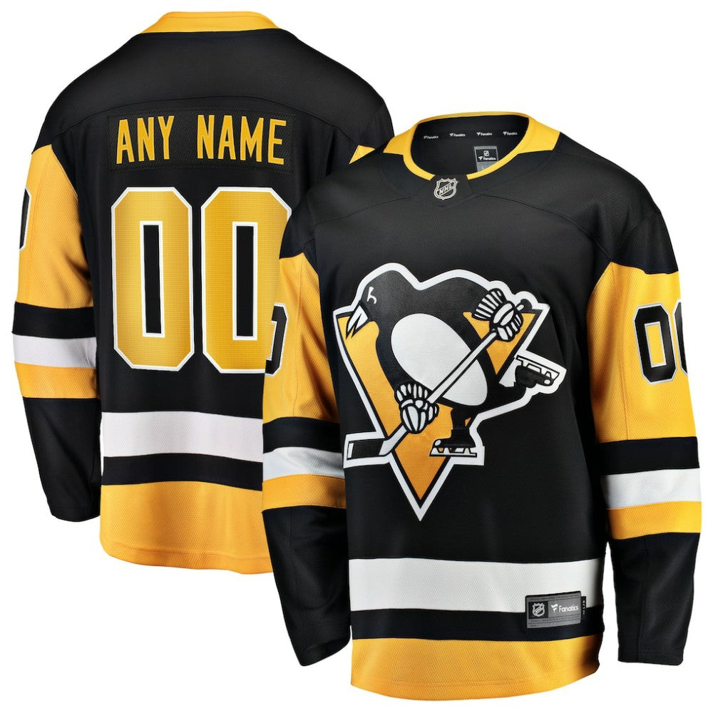 Pittsburgh Penguins Fanatics Home Breakaway Custom Jersey - Black | US 2791509