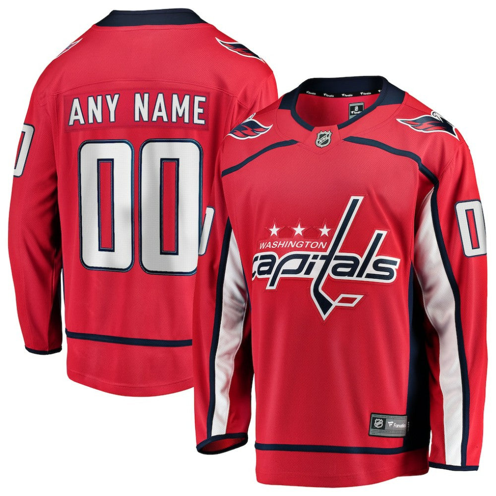 Washington Capitals Fanatics Home Breakaway Custom Jersey - Red | US 2791516