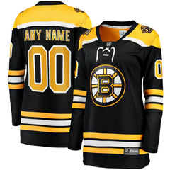 Boston Bruins Fanatics Women's Home Breakaway Custom Jersey - Black | US 2793365