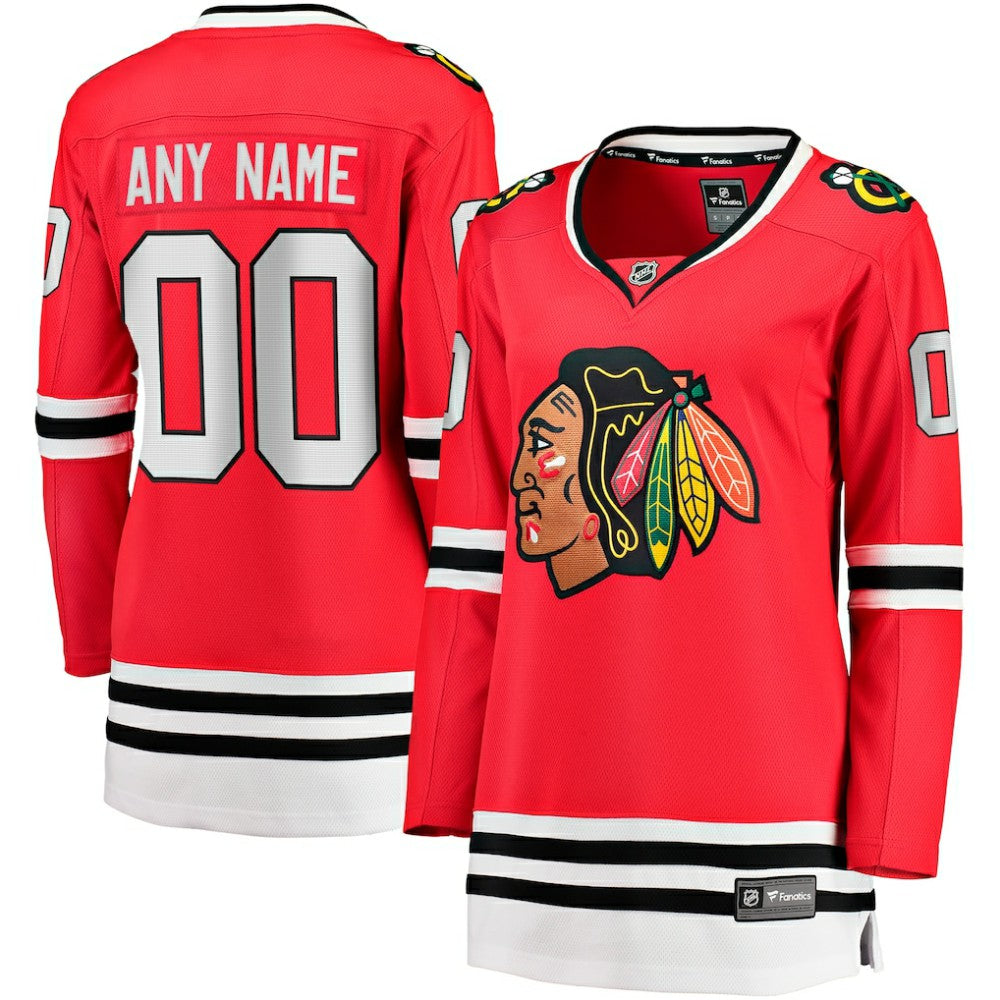 Chicago Blackhawks Fanatics Women's Home Breakaway Custom Jersey - Red | US 2793368