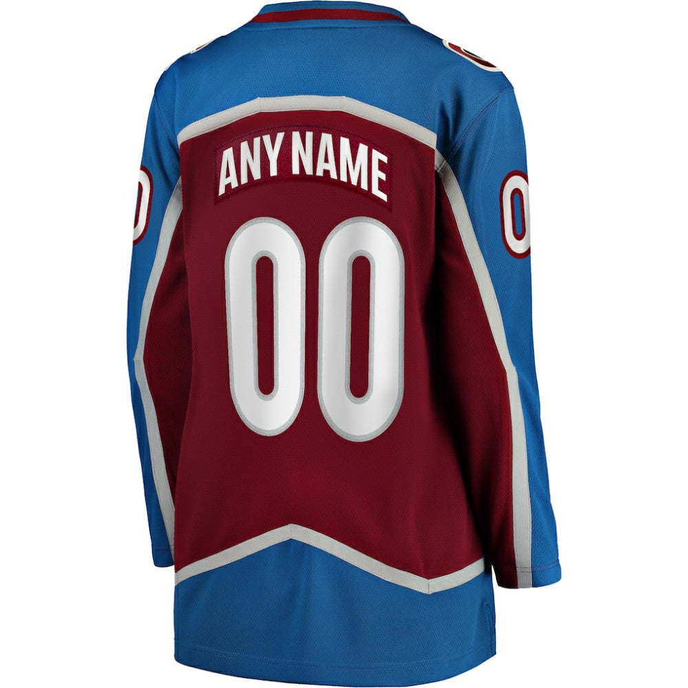 Colorado Avalanche Fanatics Women's Home Breakaway Custom Jersey - Maroon | US 2793369