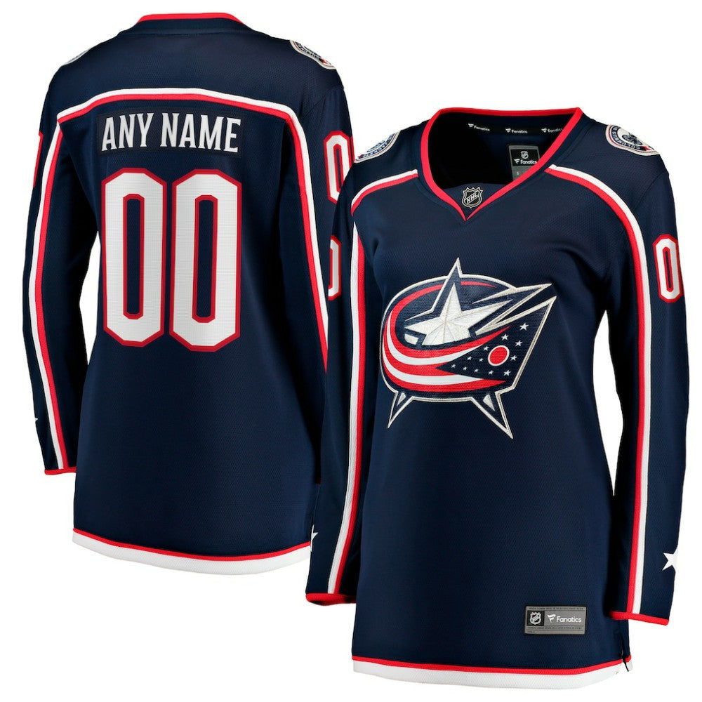 Columbus Blue Jackets Fanatics Women's Home Breakaway Custom Jersey - Navy | US 2793370