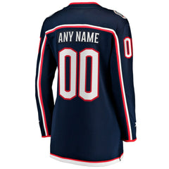 Columbus Blue Jackets Fanatics Women's Home Breakaway Custom Jersey - Navy | US 2793370