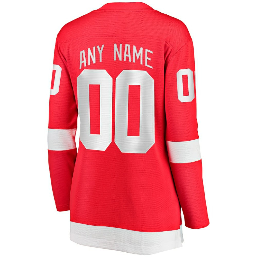Detroit Red Wings Fanatics Women's Home Breakaway Custom Jersey - Red | US 2793372