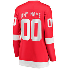 Detroit Red Wings Fanatics Women's Home Breakaway Custom Jersey - Red | US 2793372