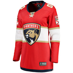 Florida Panthers Fanatics Women's Home Breakaway Custom Jersey - Red | US 2793374
