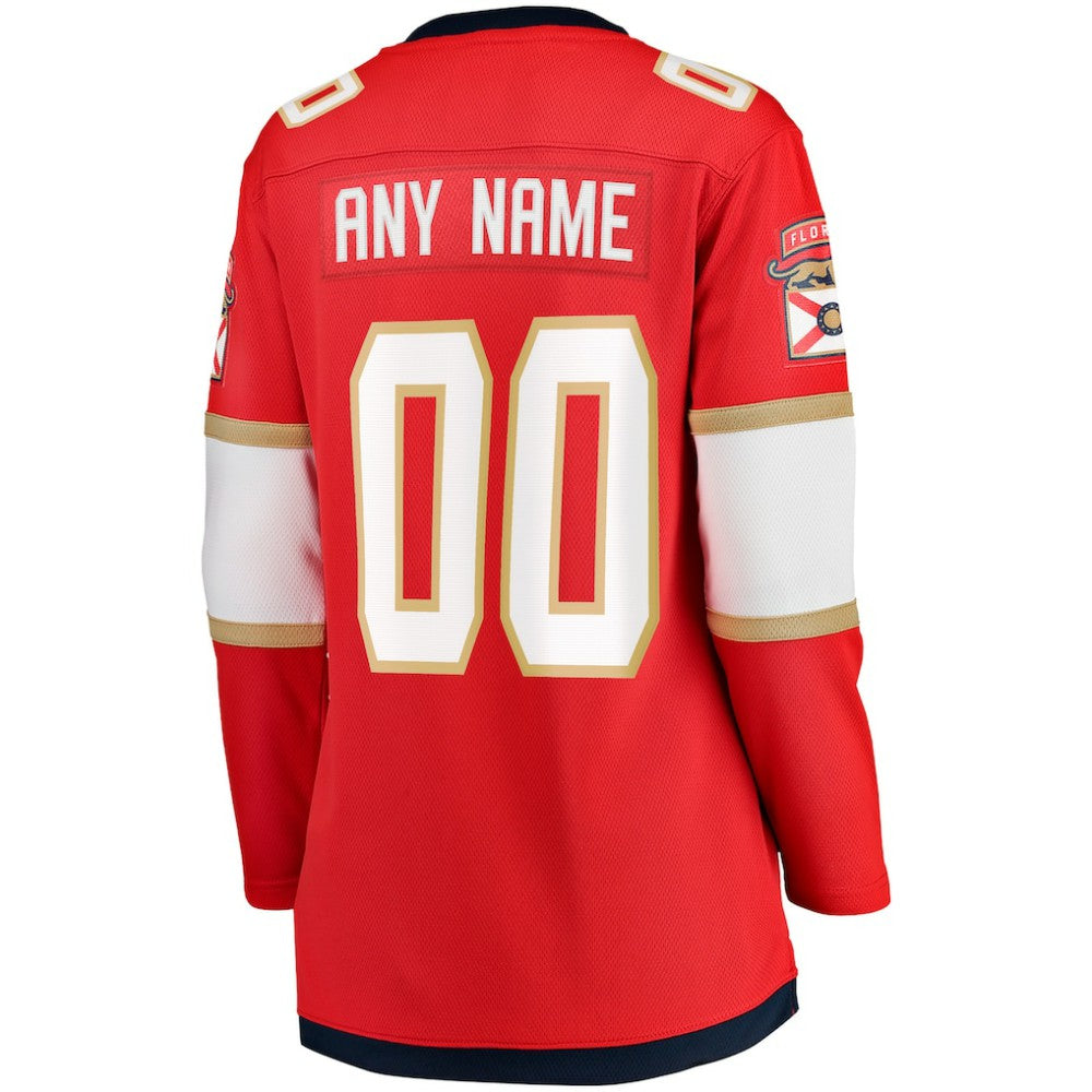 Florida Panthers Fanatics Women's Home Breakaway Custom Jersey - Red | US 2793374
