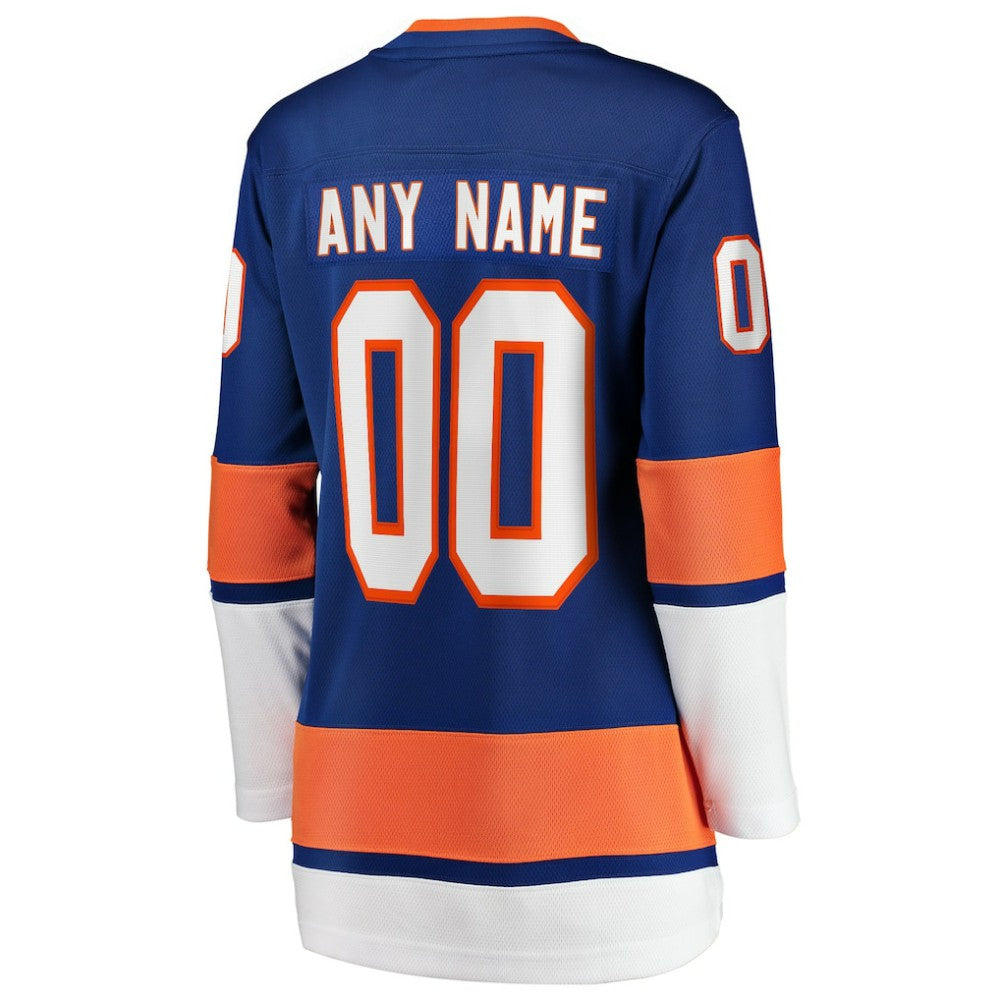 New York Islanders Fanatics Women's Home Breakaway Custom Jersey - Blue | US 2793379