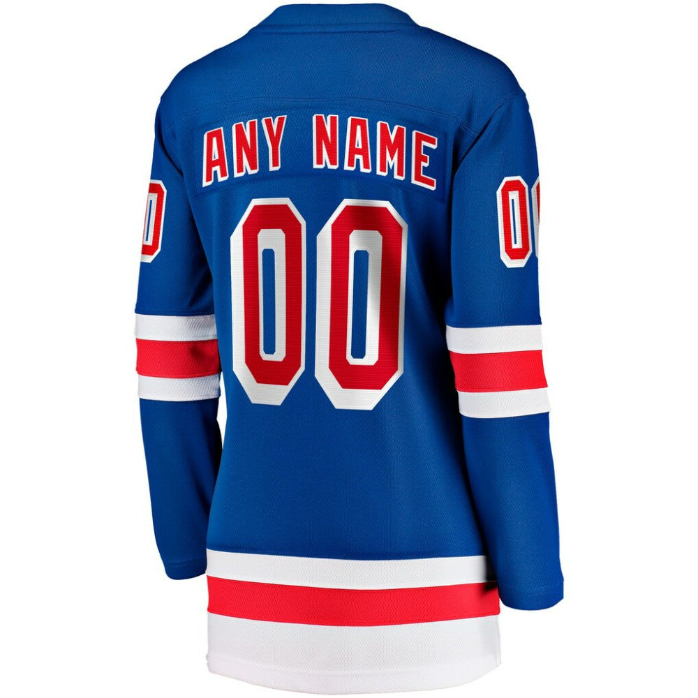 New York Rangers Fanatics Women's Home Breakaway Custom Jersey - Blue | US 2793380