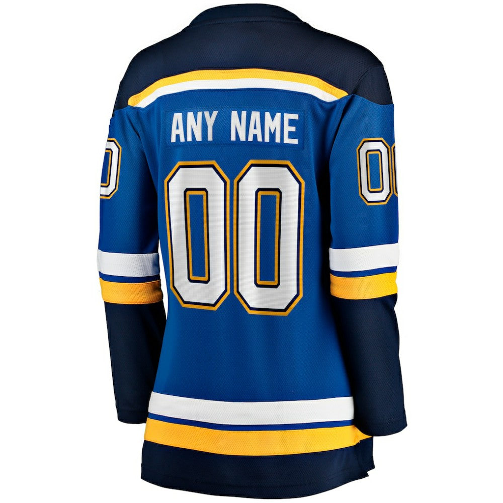 St. Louis Blues Fanatics Women's Home Breakaway Custom Jersey - Blue | US 2793383